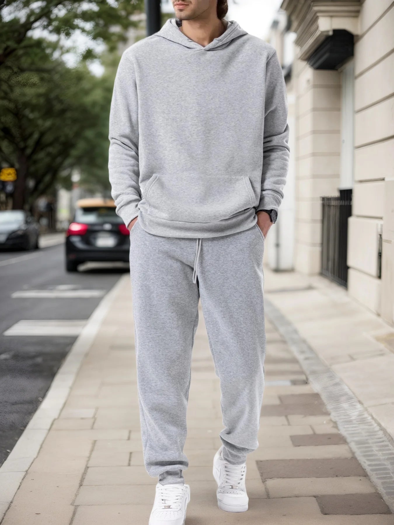 Men’s summer cargo shorts, durable & comfy-2-piece hoodie & jogger outfit
