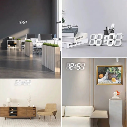 Creative LED clock with clear, glowing numbers for any room