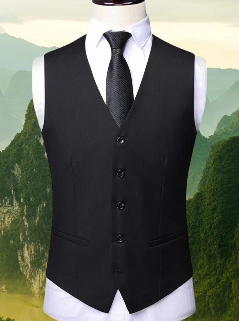 Elegant groomsmen suit jacket, vest & pants