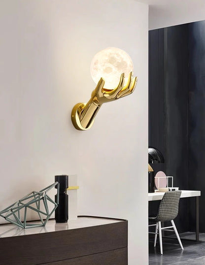 Creative resin and glass bedside wall light for stylish décor