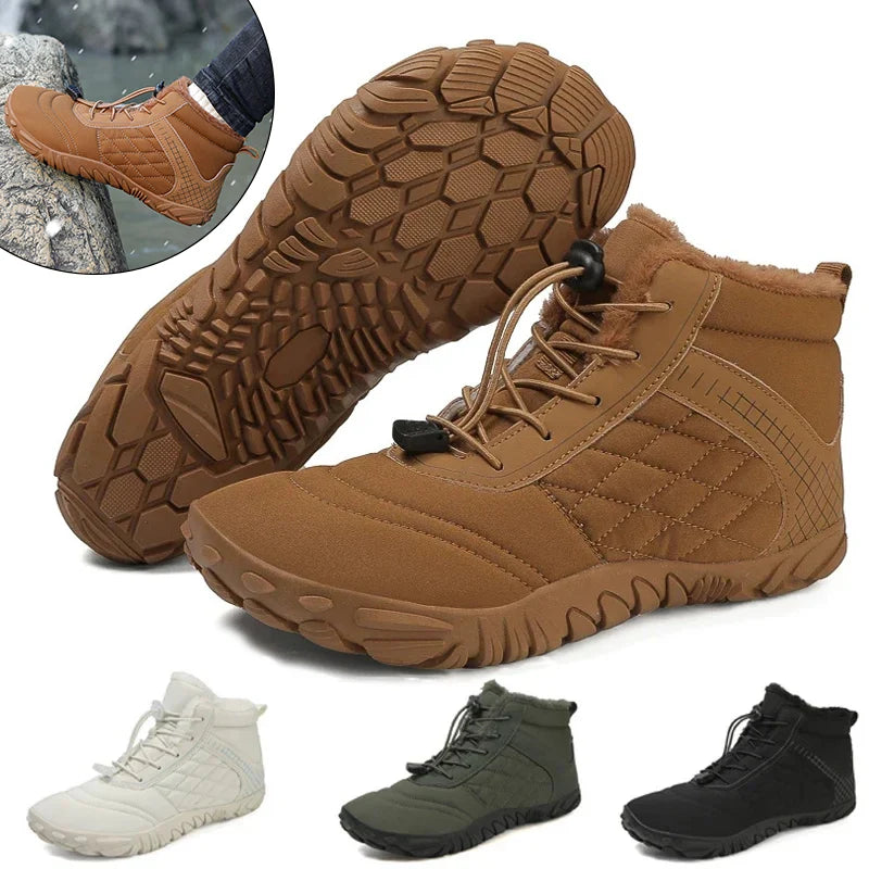 Winter Snow Boots – Warm Fur Lined, Non-Slip Barefoot Style