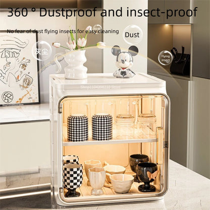 Transparent dustproof cup rack for mugs, tea cups, and coffee accessories