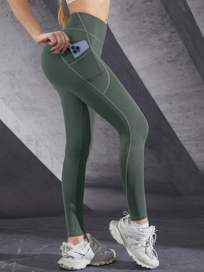 Women’s high-waist stretch leggings with pockets