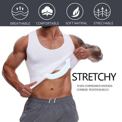 Men’s slim compression top for body shaping