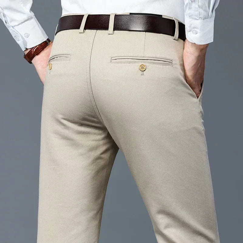 Luxury business casual suit pants, regular fit