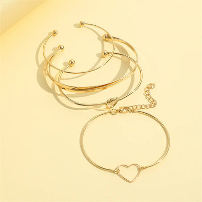 4PCS Stainless Steel Bracelets – Woven Twist Bangles
