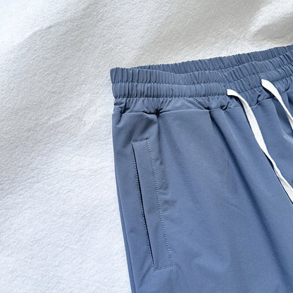 Trendy loose-fit drop-crotch casual trousers