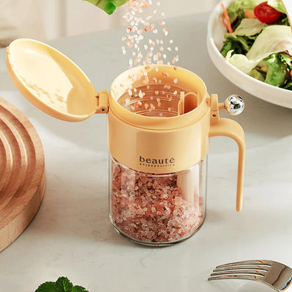 Durable glass seasoning containers with airtight lids for freshness