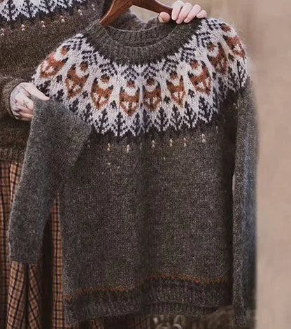 Thick warm oversized casual pullover for ladies