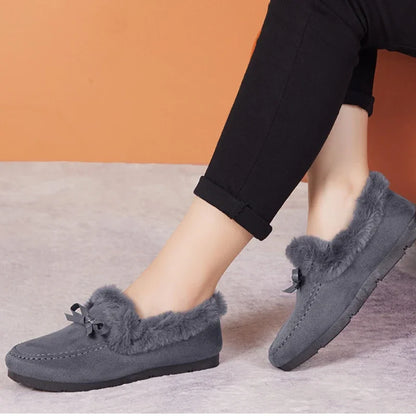 Plush Flat Shoes – Stylish Women’s Winter Casual Footwear