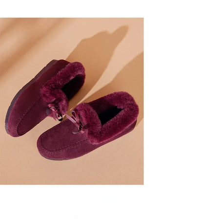Plush Flat Shoes – Stylish Women’s Winter Casual Footwear