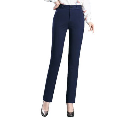 Women’s high-waist stretch casual trousers