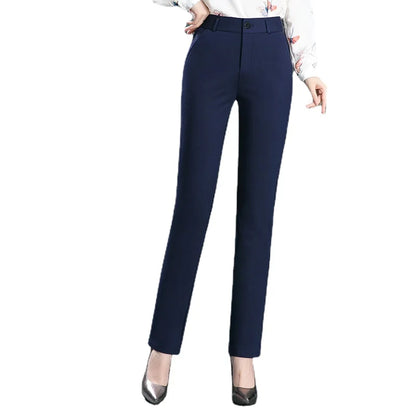 Women’s high-waist stretch casual trousers