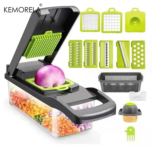 14/16-in-1 multifunctional veggie chopper and slicer