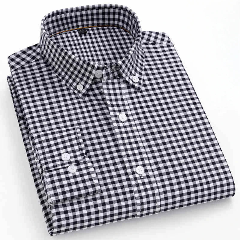 Premium 100% cotton Korean plaid shirt—slim fit, stylish, and comfortable