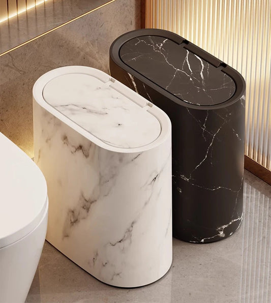Versatile covered trash bin—perfect for home bathrooms, kitchens, or guest rooms