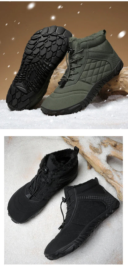 Winter Snow Boots – Warm Fur Lined, Non-Slip Barefoot Style