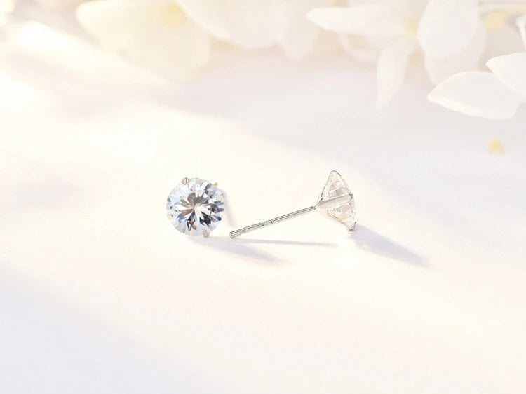 25 Sterling Silver CZ Stud Earrings – Classic Channel Set