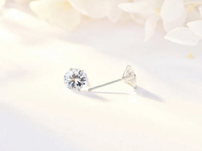25 Sterling Silver CZ Stud Earrings – Classic Channel Set
