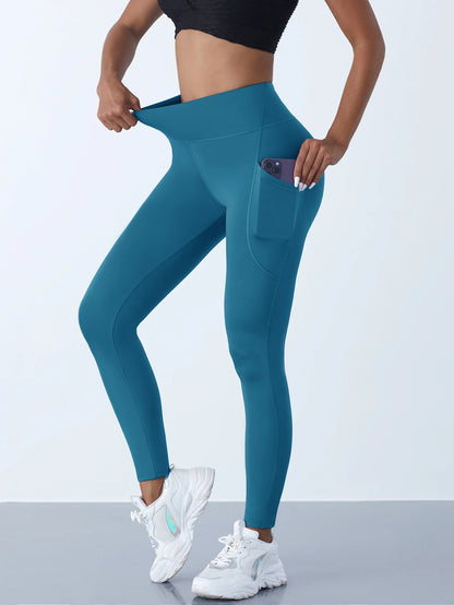Women’s high-waist stretch leggings with pockets