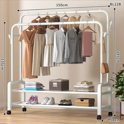 Freestanding clothes organizer for easy drying and hanging clothes