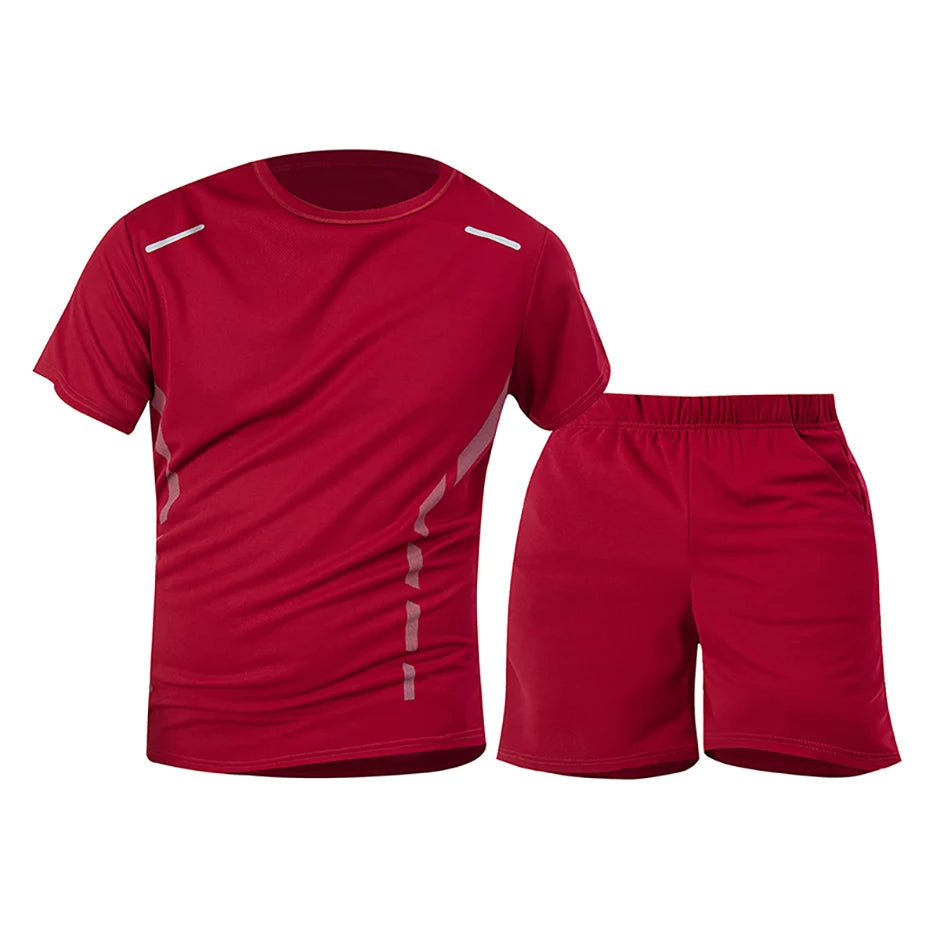 Men’s 2-piece summer sports suit, quick-dry