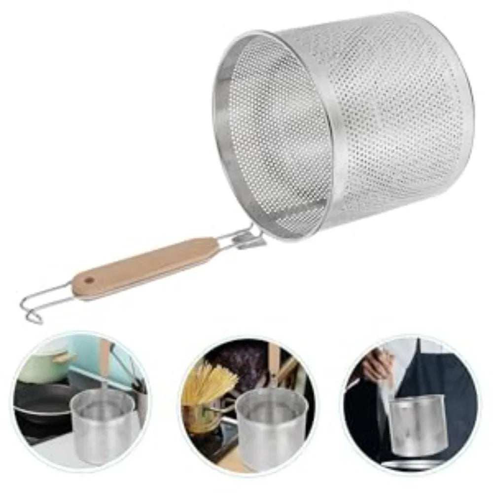 201 stainless steel fine mesh strainer with ergonomic handle