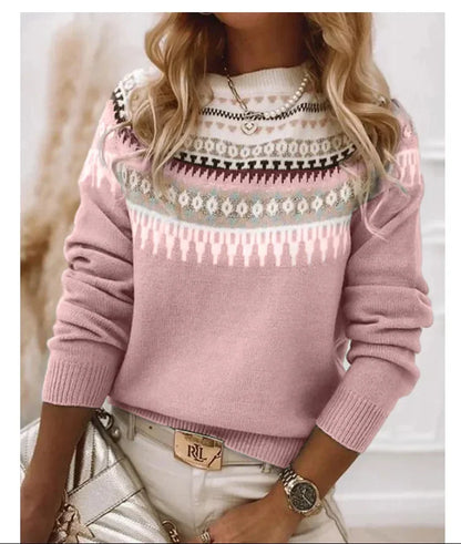 Thick warm oversized casual pullover for ladies