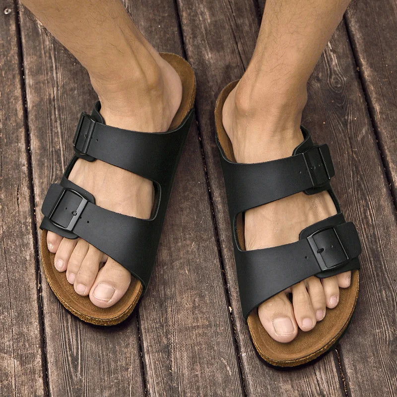 Flat anti-skid designer sandals for comfort