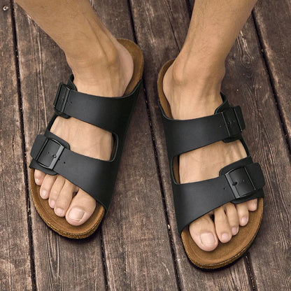 Flat anti-skid designer sandals for comfort