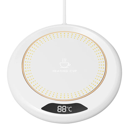 Compact USB beverage warmer with three temperature levels—perfect for hot drinks at your desk