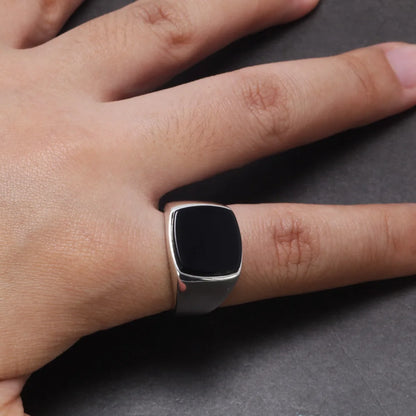 925 sterling silver men’s ring with premium natural stone