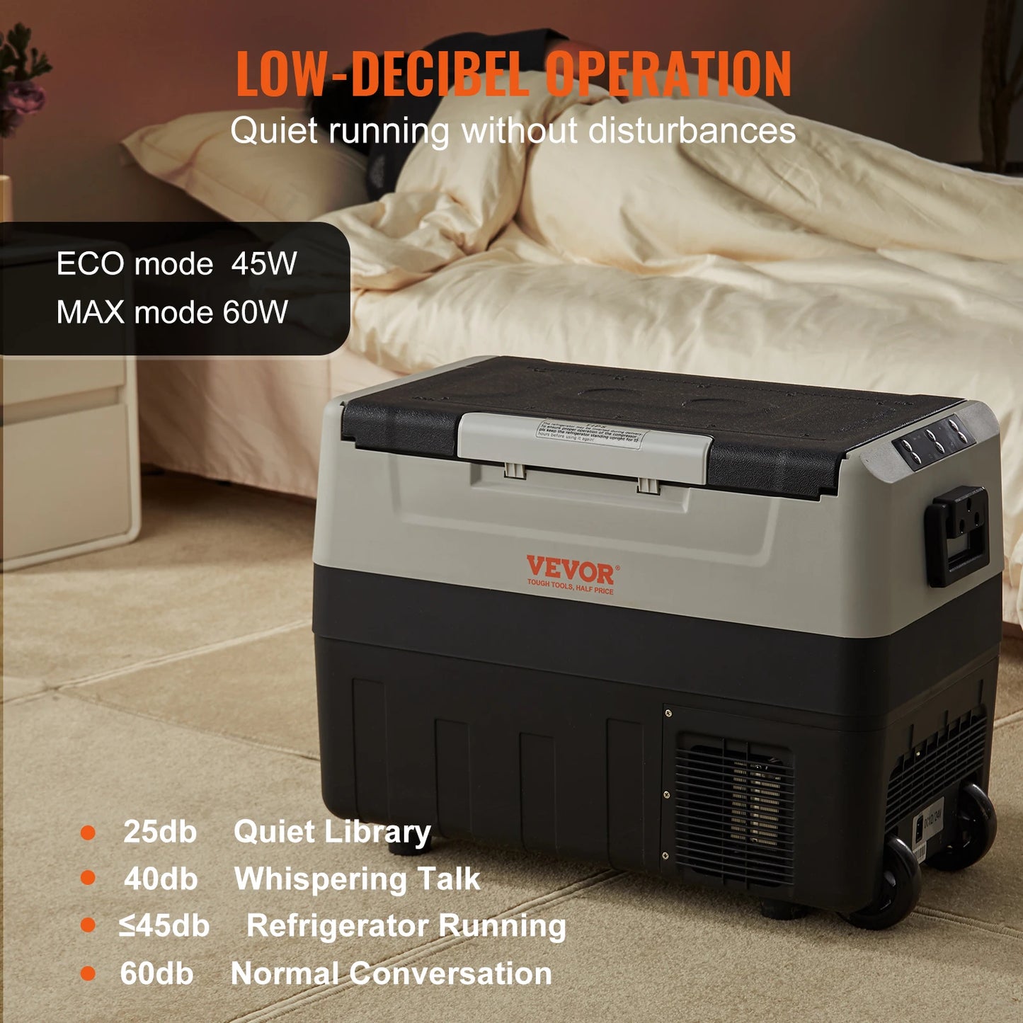 Mobile car refrigerator with wheels—compact, powerful, and easy to carry
