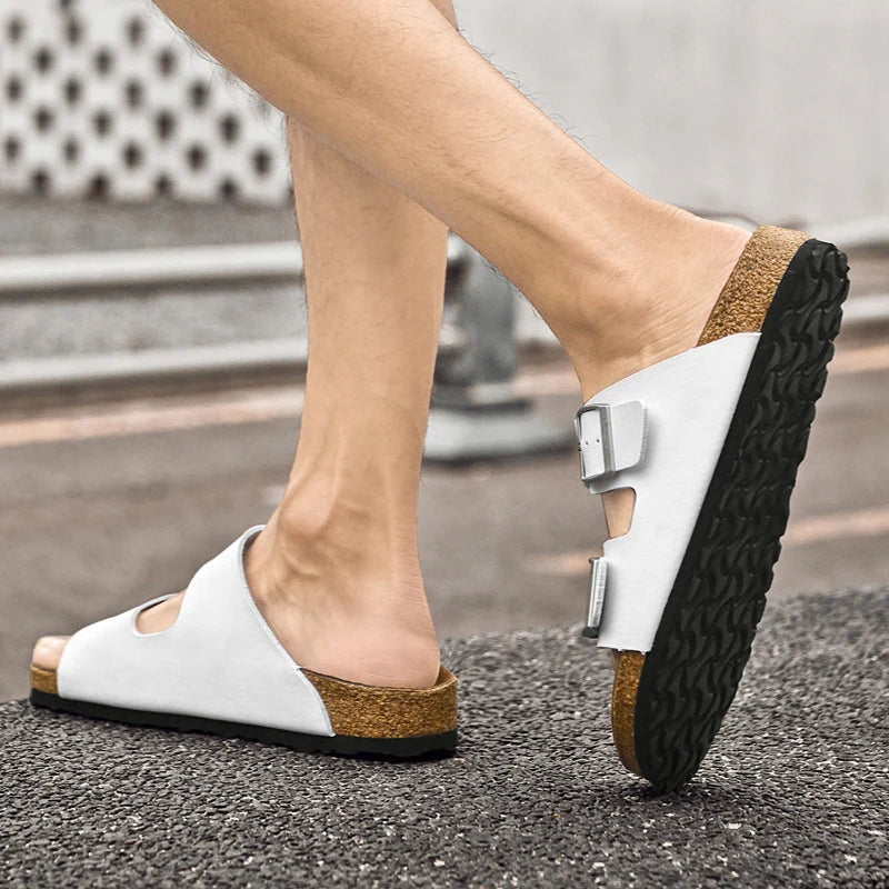 Flat anti-skid designer sandals for comfort