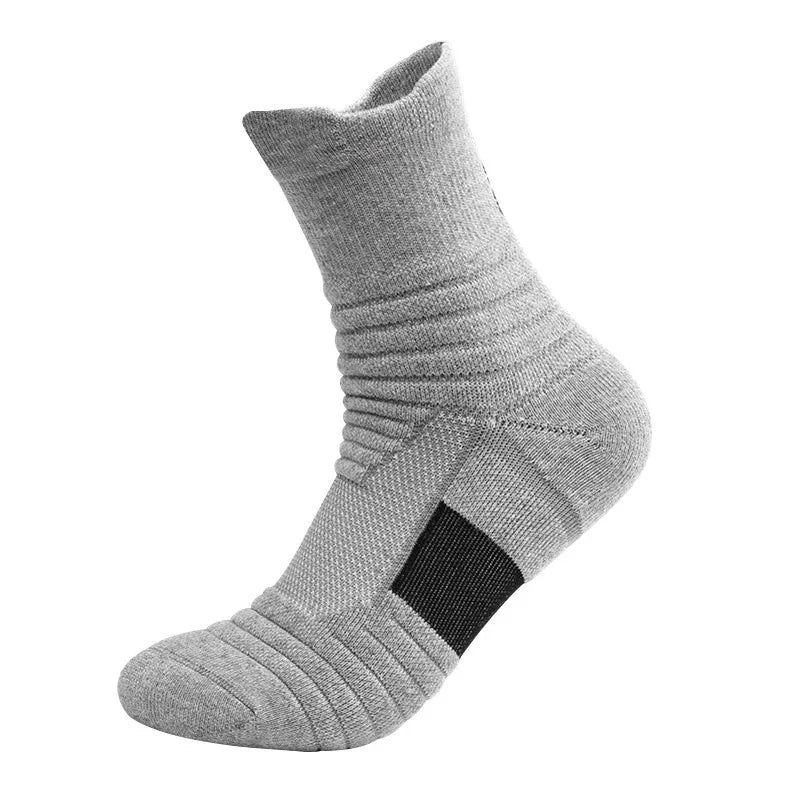 Moisture-wicking crew socks for sports and cycling