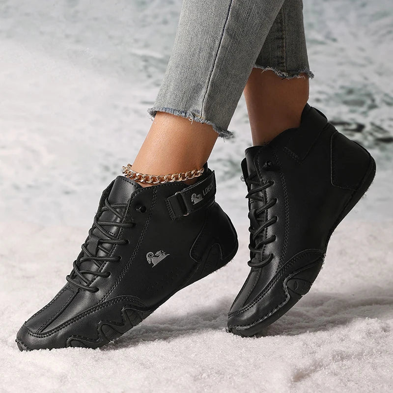 Women’s Winter Ankle Boots – Waterproof, Plush Fur Lined