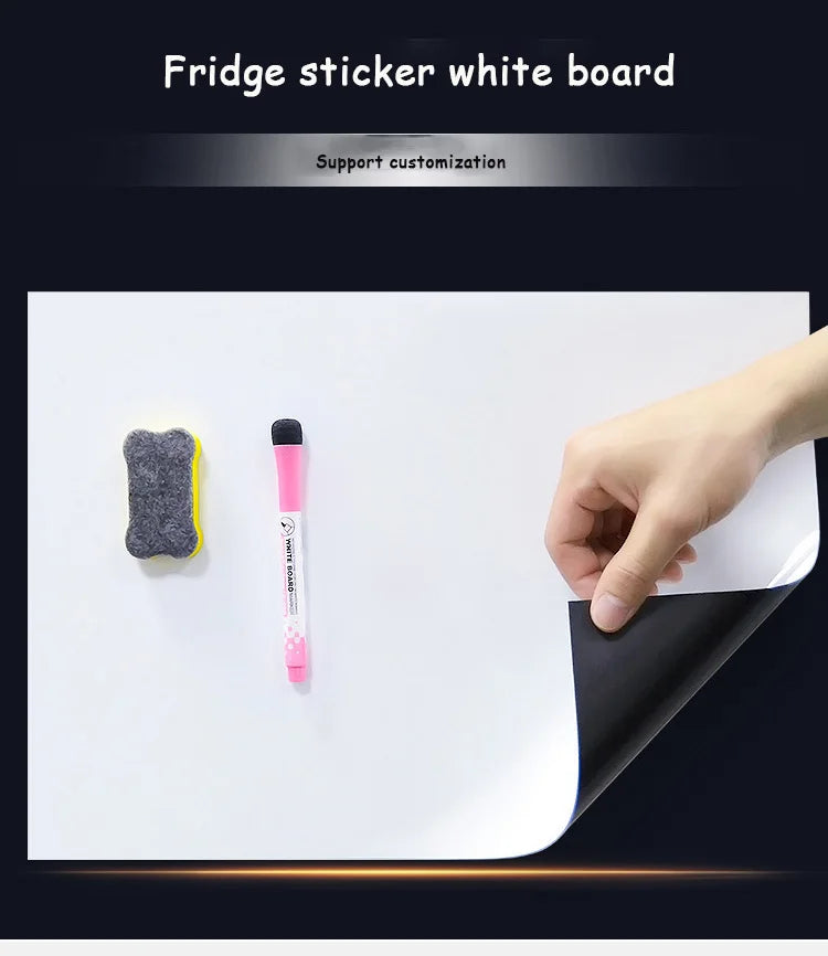 Magnetic dry erase board for fridge—perfect for reminders and memos