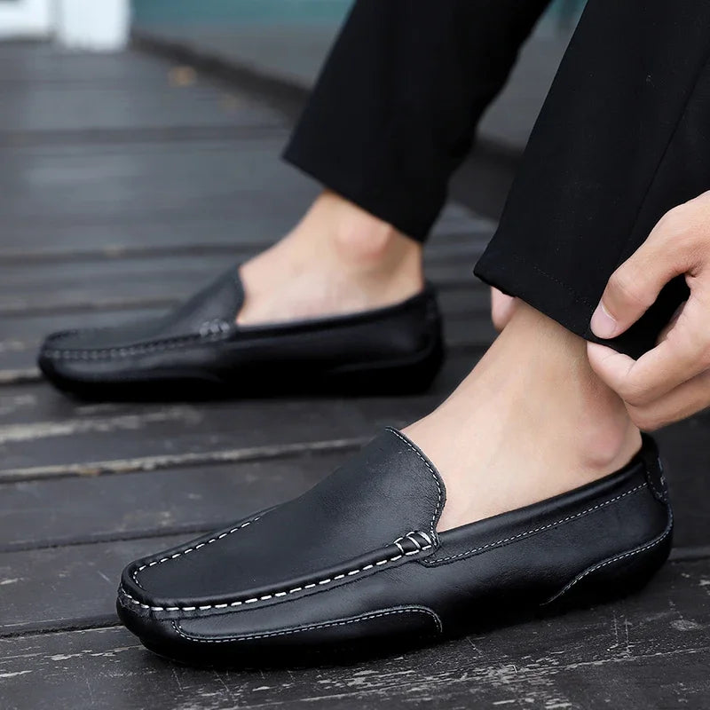 Stylish men’s classic moccasins for work and outings
