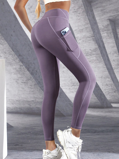Women’s high-waist stretch leggings with pockets