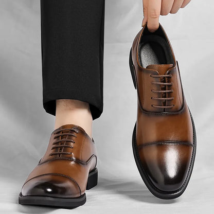 Solid color casual and business dress shoes