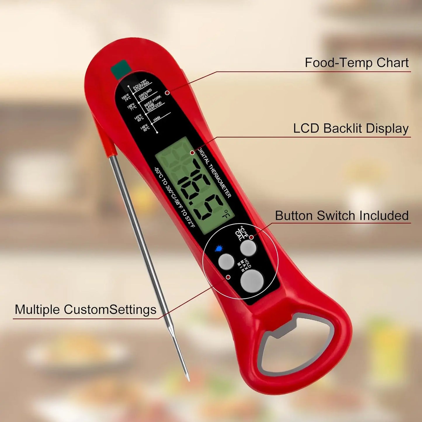 Instant Read Digital Meat Thermometer – Fast & Precise Cooking Tool