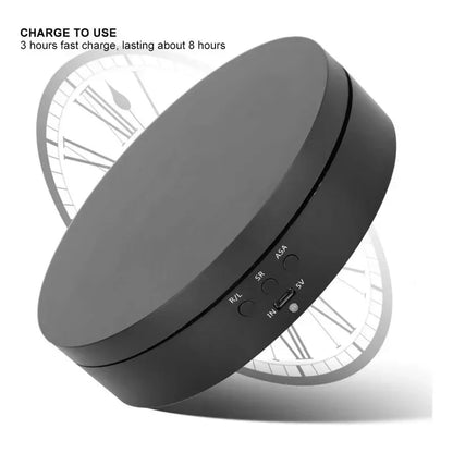 Remote-controlled rotating display for jewelry, collectibles, or video shoots