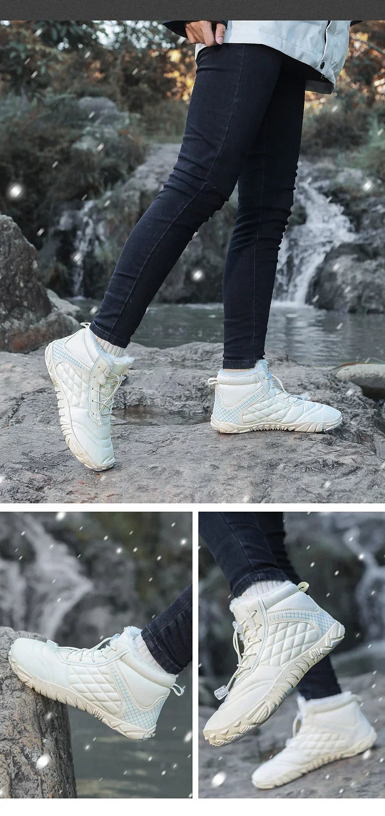 Winter Snow Boots – Warm Fur Lined, Non-Slip Barefoot Style