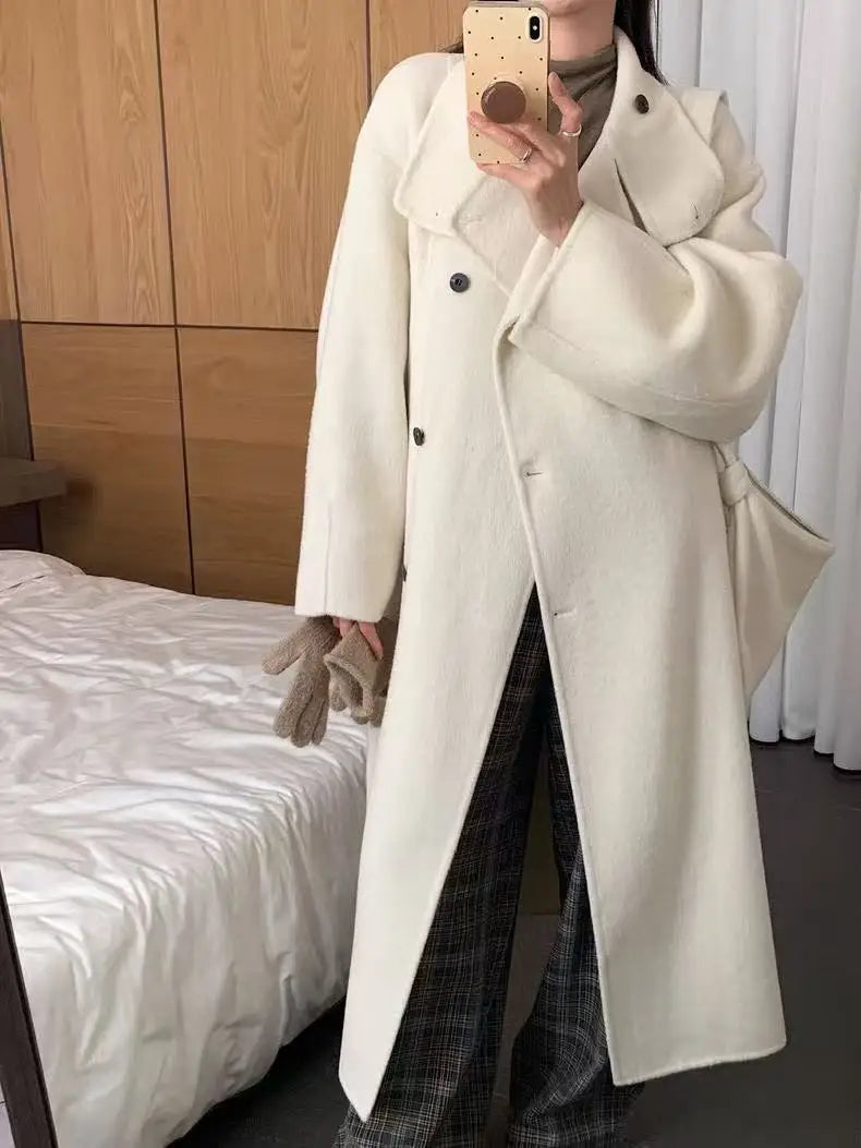 Women’s double-sided cashmere coat