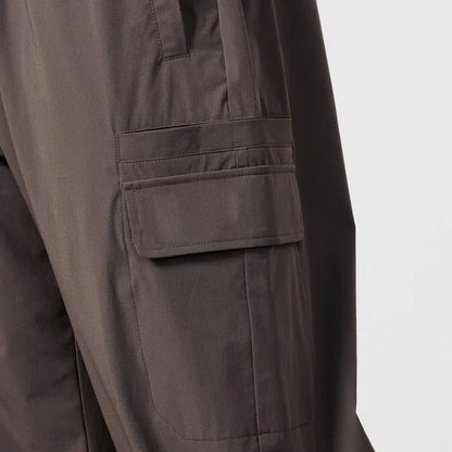 Trendy loose-fit drop-crotch casual trousers