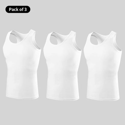Men’s cotton sports skinny vest, 1/3/5 pack