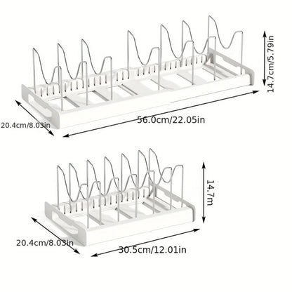 Space-saving kitchen utensil holder and pot rack