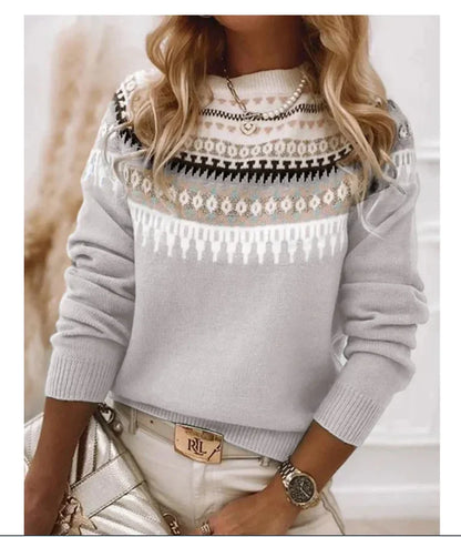 Thick warm oversized casual pullover for ladies