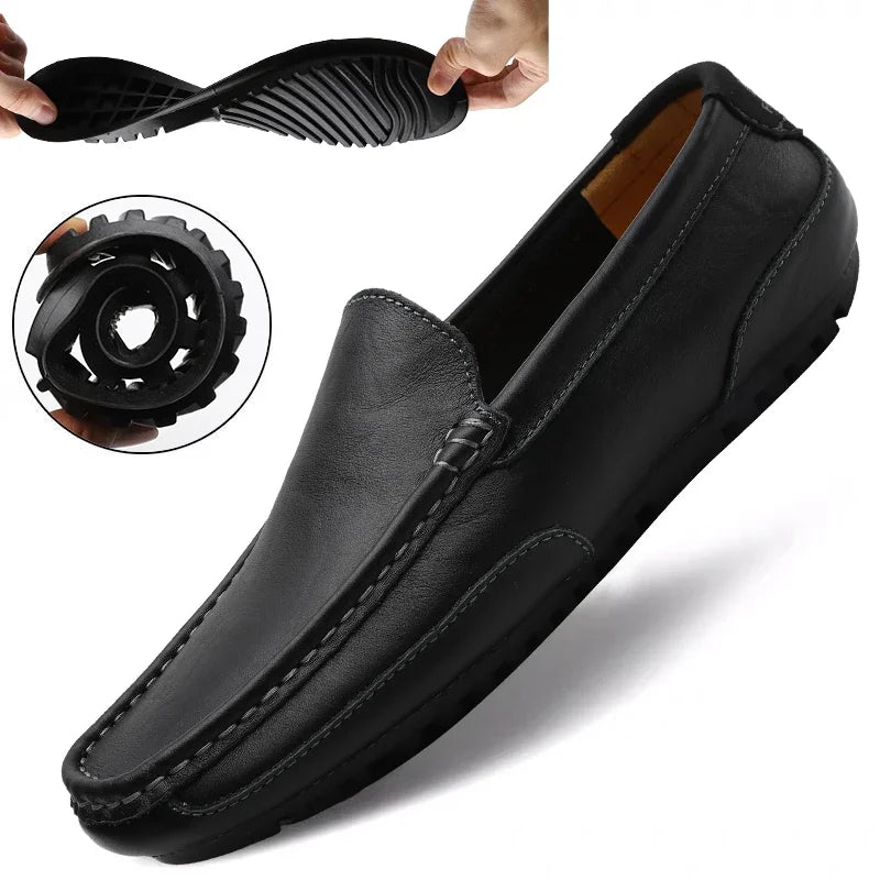 Stylish men’s classic moccasins for work and outings