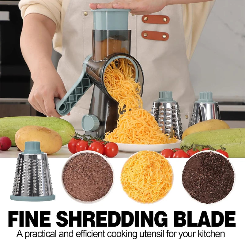 Multi-purpose cheese and vegetable grater for quick kitchen prep